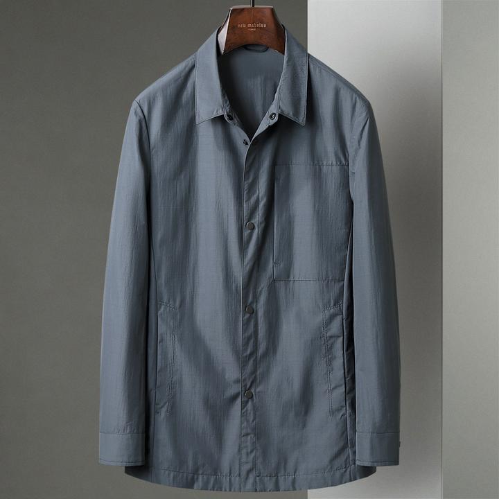 NOIENKAIRU尼因基鲁春秋季衬衫领夹克男士单排扣上衣外套休闲茄克