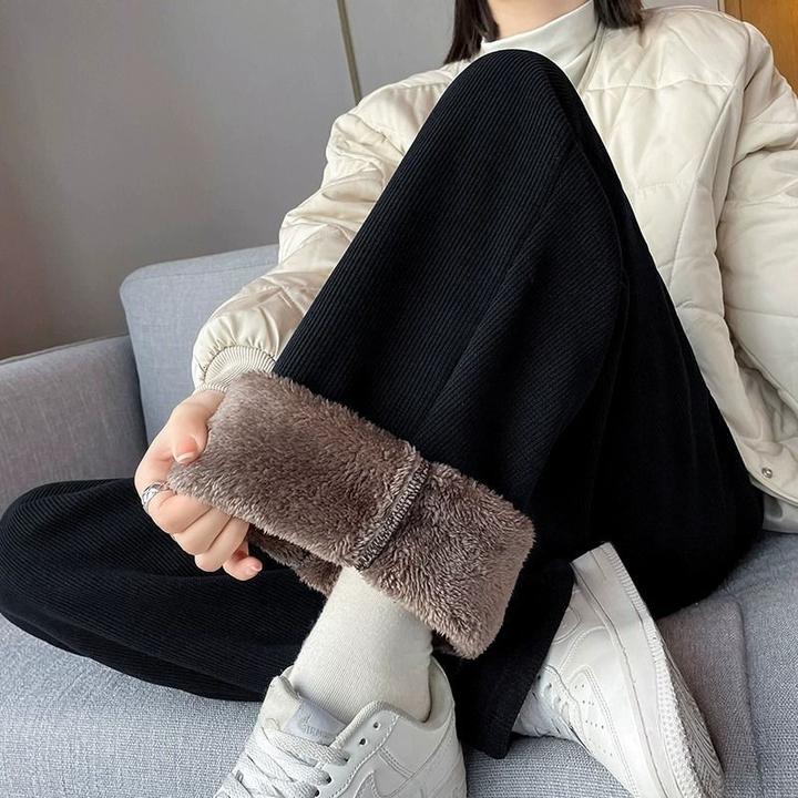 【加绒加厚】阔腿裤显瘦保暖休闲裤秋冬外穿高腰显瘦宽松直筒裤女