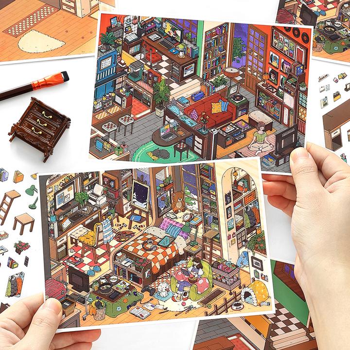 infeel.me我的小屋十五弹3D立体造景微缩英菲造景贴纸手工diy贴纸