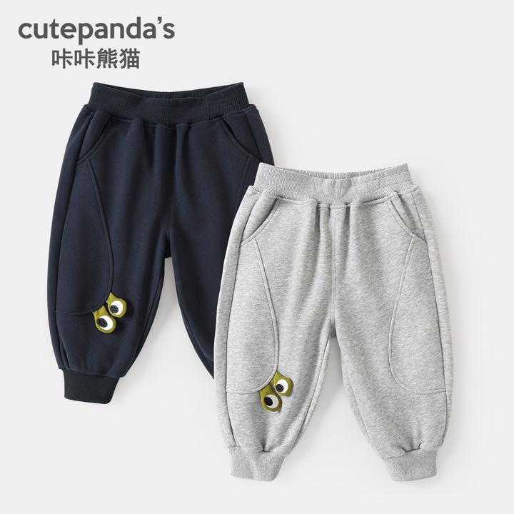 咔咔熊猫儿童长裤休闲裤男女宝宝通用春秋卫裤Y10861
