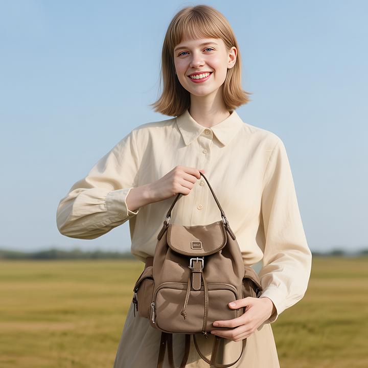 GOLF/高尔夫女款双肩包百搭轻巧便携手提包小众日系ins学生书包女