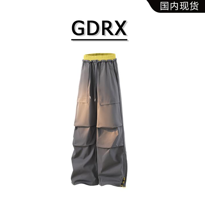 GDRX山系风城市通勤休闲裤2025秋冬季新款摇粒绒阔腿高防水伞兵裤