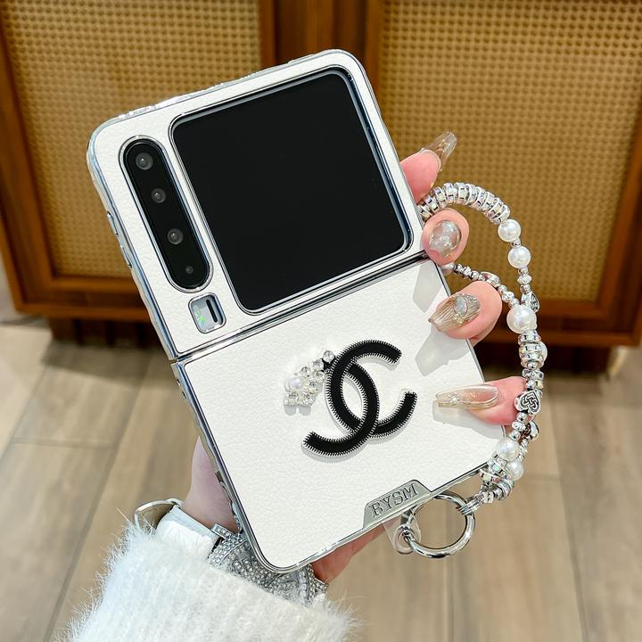 适用华为Pura x手机壳贴皮纯色双C手链pocket2折叠屏女款保护套