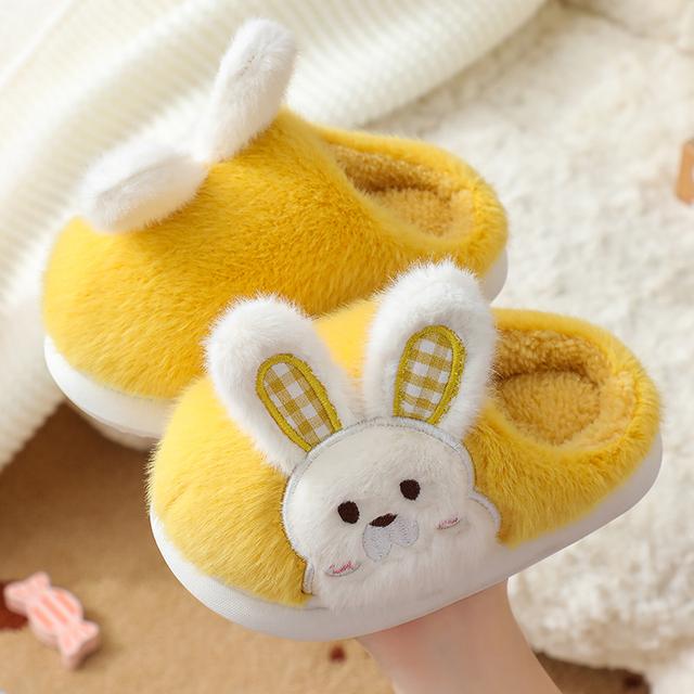 儿童棉拖鞋秋冬女童室内女宝宝拖鞋男童防滑毛毛绒保暖家居鞋小孩
