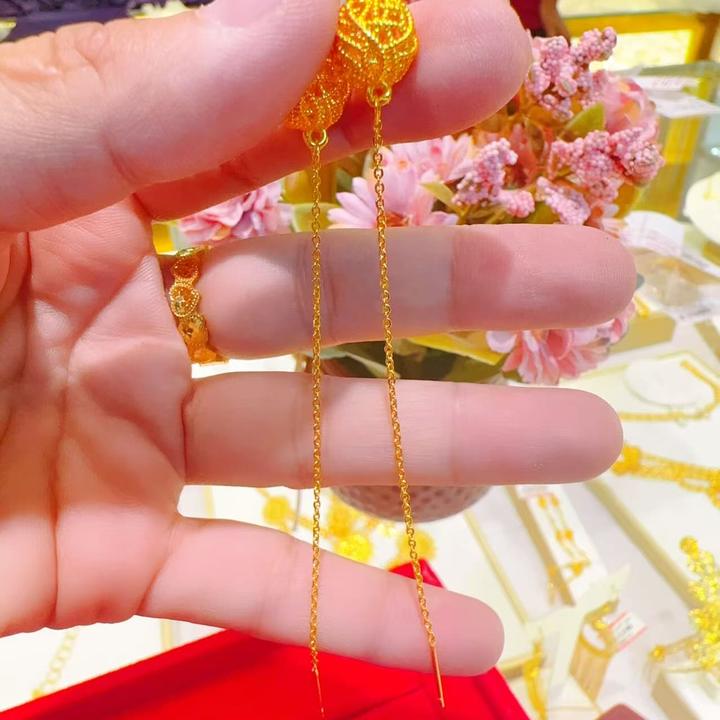 合金耳饰 0.12g 耳线弹珠 سېھران مىس قاپلىما ئالتۇنلىرى