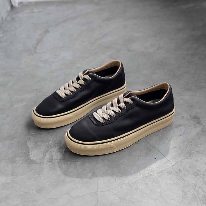 轻便百搭！软牛皮单鞋男2025早秋新款真皮板鞋男厚底休闲软底鞋男