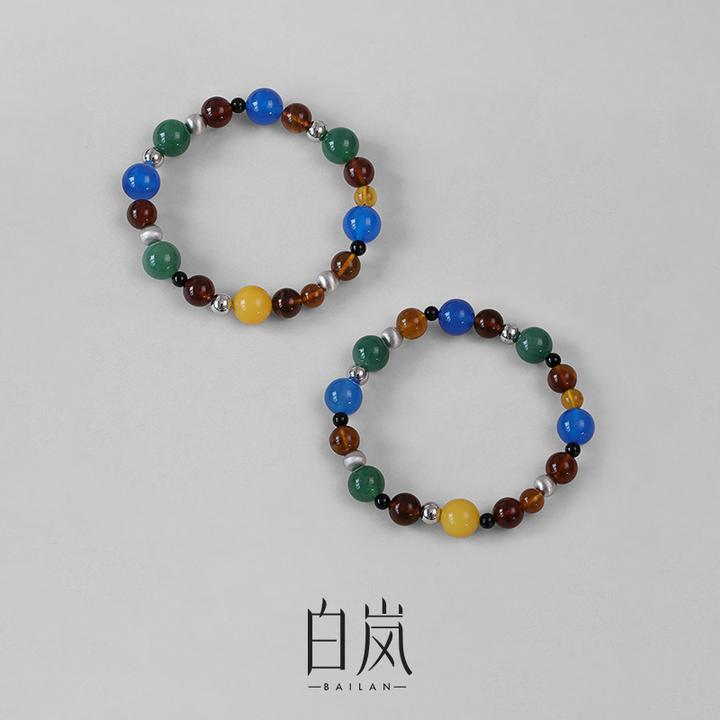 【8月新品】多宝蜜蜡手串原创天然多材质蜜蜡玛瑙手链SL3999 SL4000