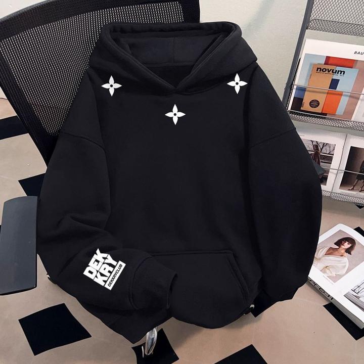 美式重磅黑色连帽卫衣男女潮牌新款高街痞帅宽松休闲套头帽衫外套