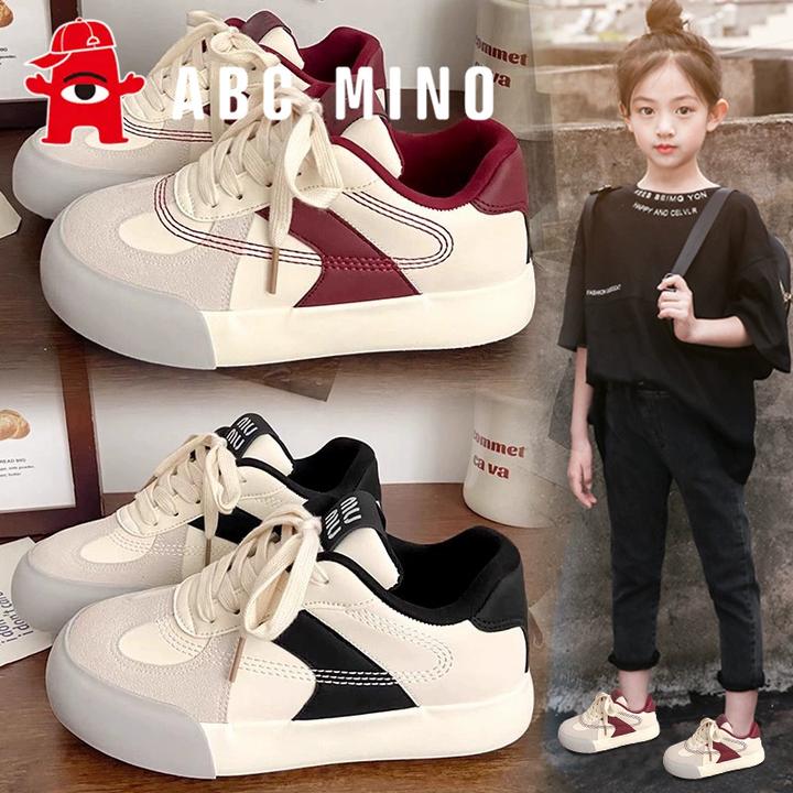 ABC MINO女童鞋秋季2025新款儿童运动鞋软底防滑女孩休闲小白板鞋