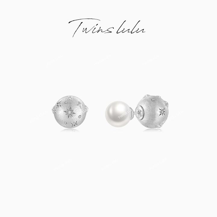 TWINS LULU 镀K金 新年款【原创】小众简约百搭双珠耳环TSL2199