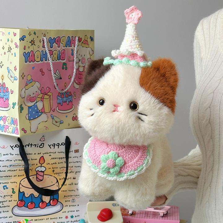 可爱变装三花猫咪玩偶女生睡觉抱枕公仔毛绒玩具娃娃男友生日礼物