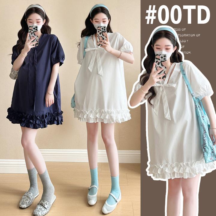 2025夏装新款韩版大码孕妇装宽松显瘦连衣裙夏季减龄小个子孕妇裙