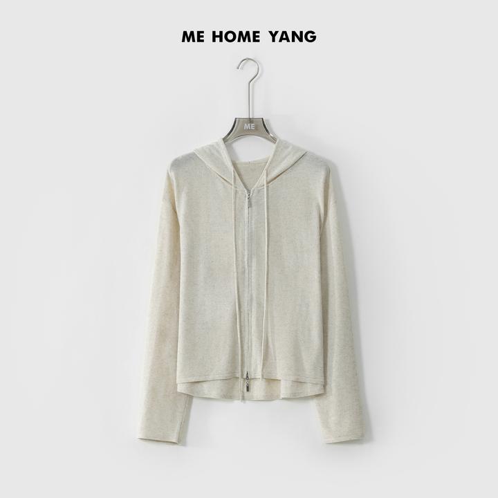 ME【冰麻空调衫】亚麻莱赛尔混纺冰麻肌理显瘦百搭针织衫MESS3145