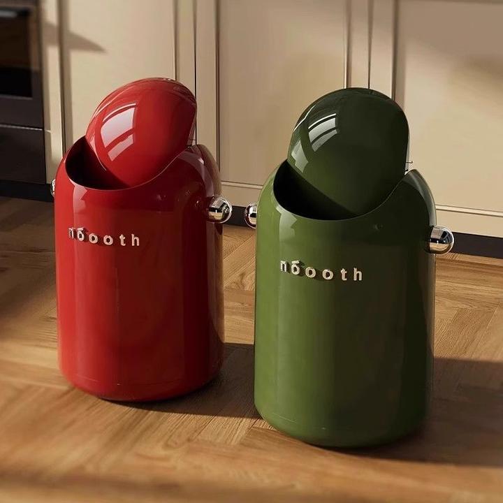 瓦力摇盖客厅垃圾桶卧室家用厨房厕所卫生间翻盖办公室高颜值