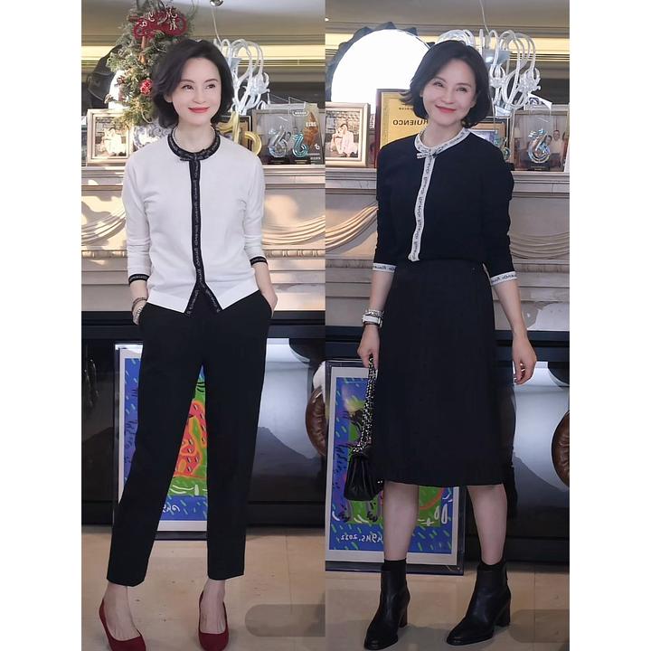 我是摩羯 小提琴家新澳Empire100支细美丽诺羊毛撞色提花秋针织衫