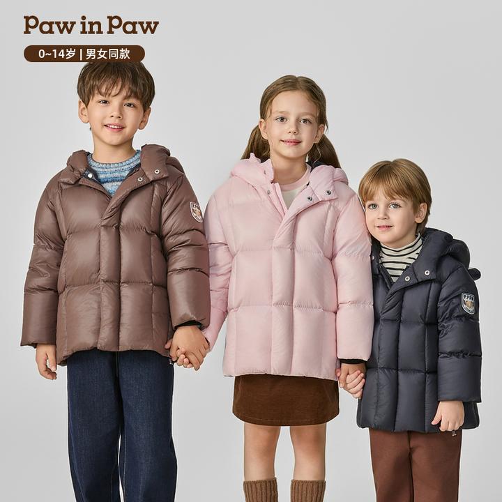PawinPaw童装25年秋冬新款男女童连帽羽绒服保暖百搭PCJDF4T63E
