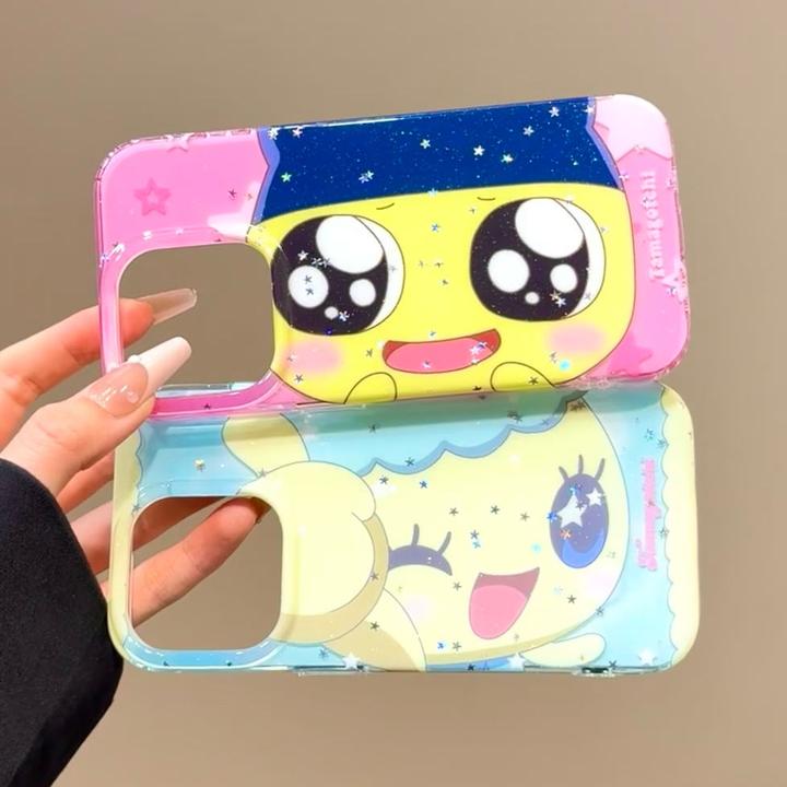 可爱卡通情侣拓麻歌子适用iPhone16手机壳苹果15/14promax新款13