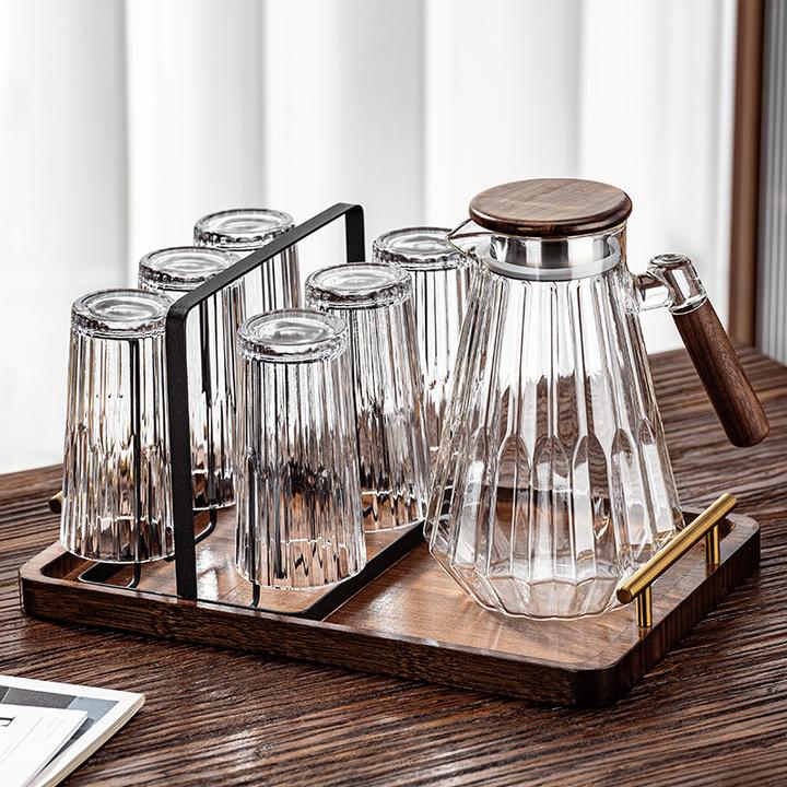 高颜值喝水杯子套装家用待客厅耐高温玻璃水壶茶具乔迁新居一整套