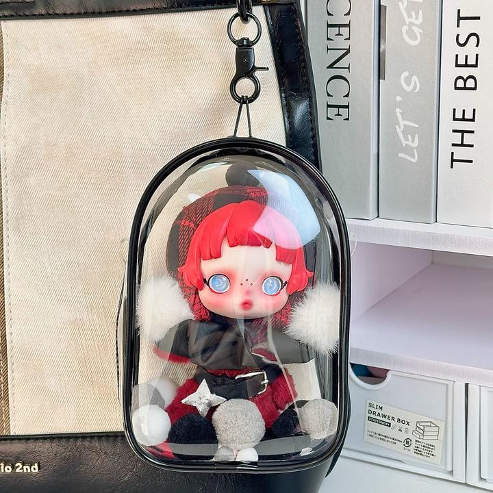 SP冬日乐章毛绒公仔保护套拉布布坐坐派对遛娃包15cm棉花娃娃痛包