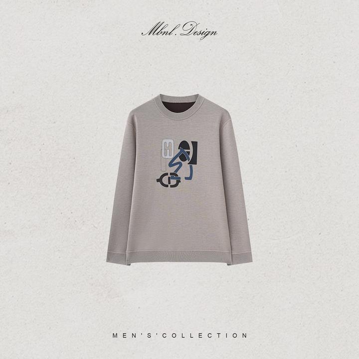 MBNL-F「H.Puzzle」秦磊男装绵羊毛混纺刺绣超迁皮毛衣LL-WSY1222