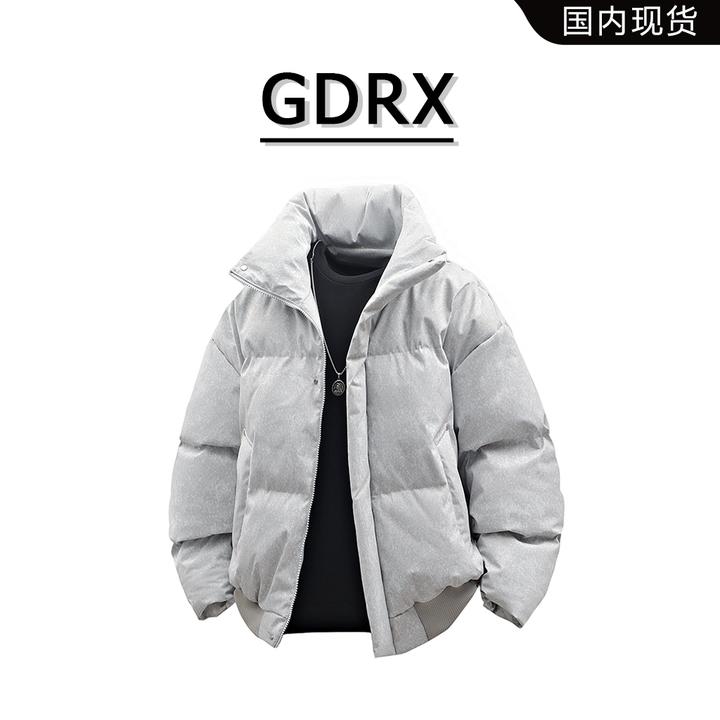GDRX美式立领潮流棉衣男秋冬新款保暖宽松外套轻奢休闲百搭男装