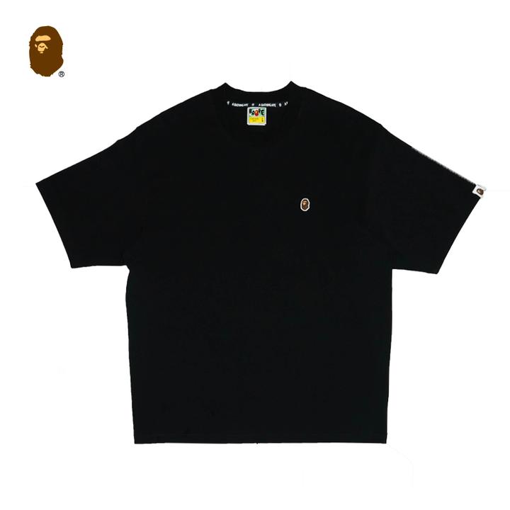 BAPE男装25秋冬猿人刺绣标纯色短袖T恤301101P