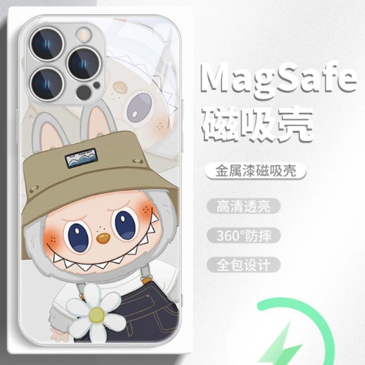 磁吸magsafe手机壳适用苹果16pro max网红可爱labubu苹果13苹果15