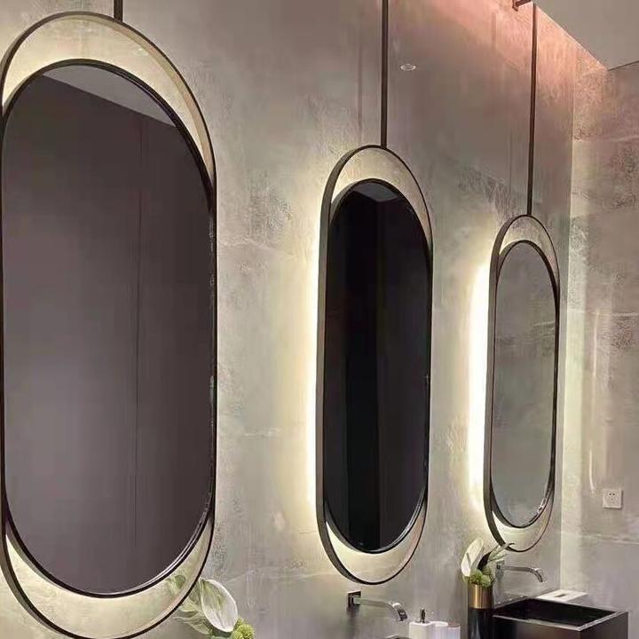 奥沁瑞吊杆椭圆形镜子镜子酒店客房浴室镜天花板吊镜悬空洗手间镜