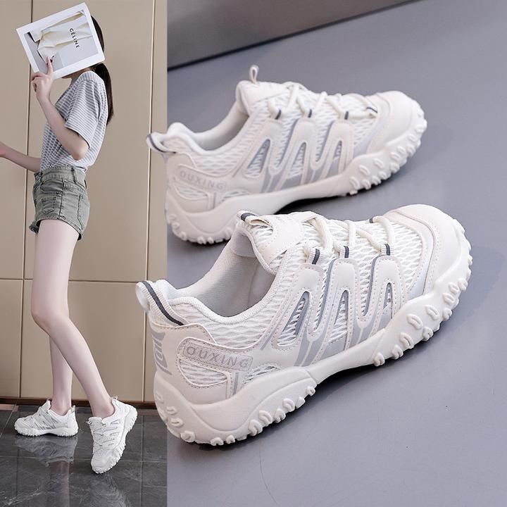 登山鞋女2025秋季新款百搭时尚户外运动休闲鞋小白阿甘板鞋Q2510