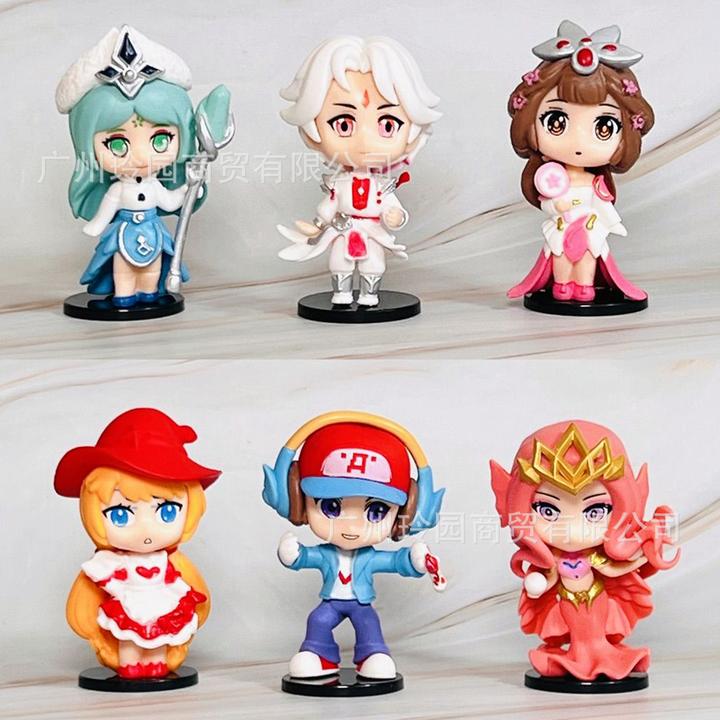 包邮2代6款王者手办鲁班7号诸葛亮王昭君拉扭蛋机公仔