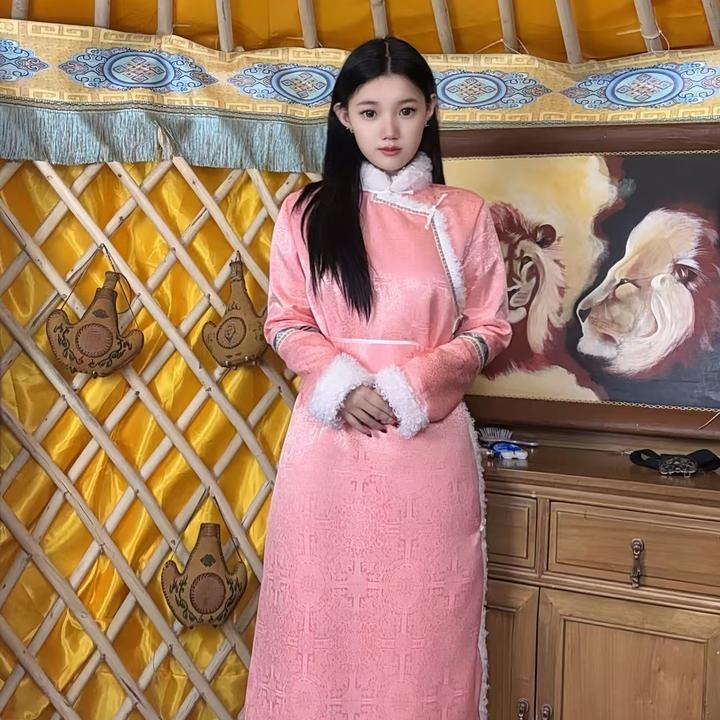 练功服藏袍长款服装民族服国风连衣裙藏式民族风冬季