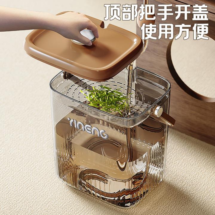奕能茶水桶废水桶茶叶过滤桶茶室家用大容量茶台桌下排水桶茶渣桶