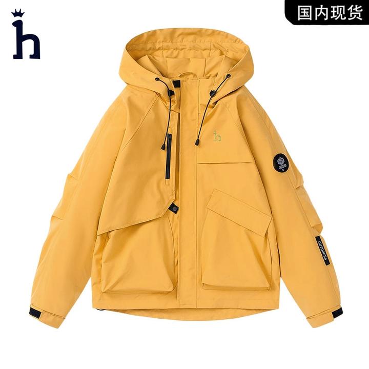 哈吉斯潮牌Hassyz春秋刺绣夹克男风衣休闲连帽冲锋衣宽松外套男