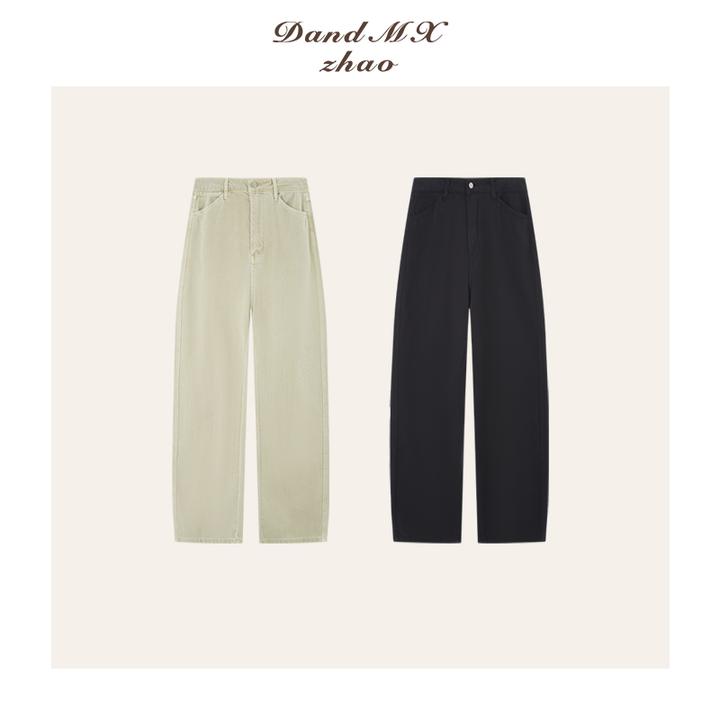 D&MX削胯”设计立体剪裁老钱风弯刀长裤6922高个子法式工装裤