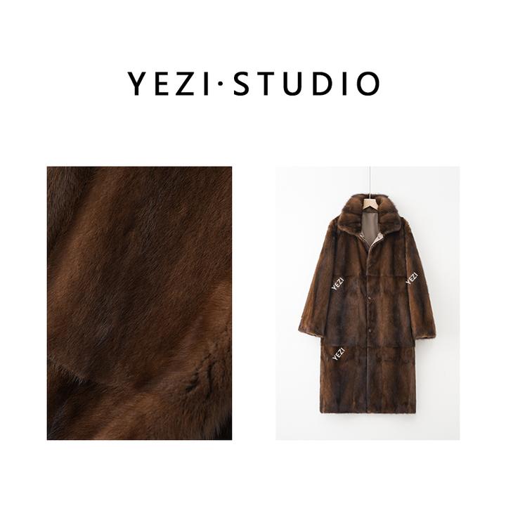 叶子定制【 纽约挚爱】北美进口貂皮两面穿水貂大衣24491815-1/4