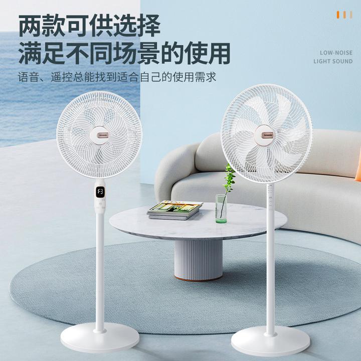 艾纳迪电风扇家用落地扇大风力摇头大风力静音充电制冷风扇家用