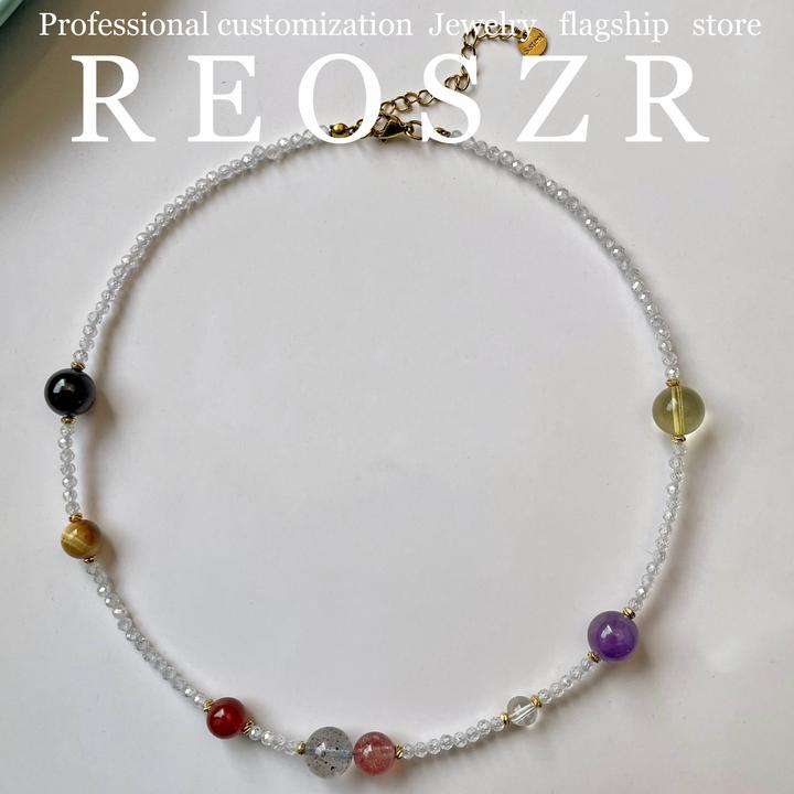 Reoszr/洛恣 钛钢项链 【宝可梦】原创设计时尚百搭款彩色白水项链