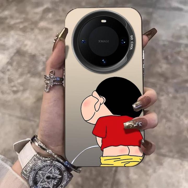 撒尿小新适用华为mate60Pro手机壳创意mt70防摔P70个性全包保护套