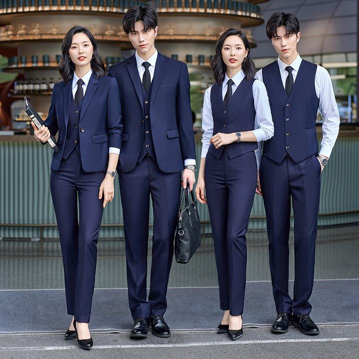 修身西装洋气女高级感西服新款秋冬款蓝色时尚职业气质正装工作服