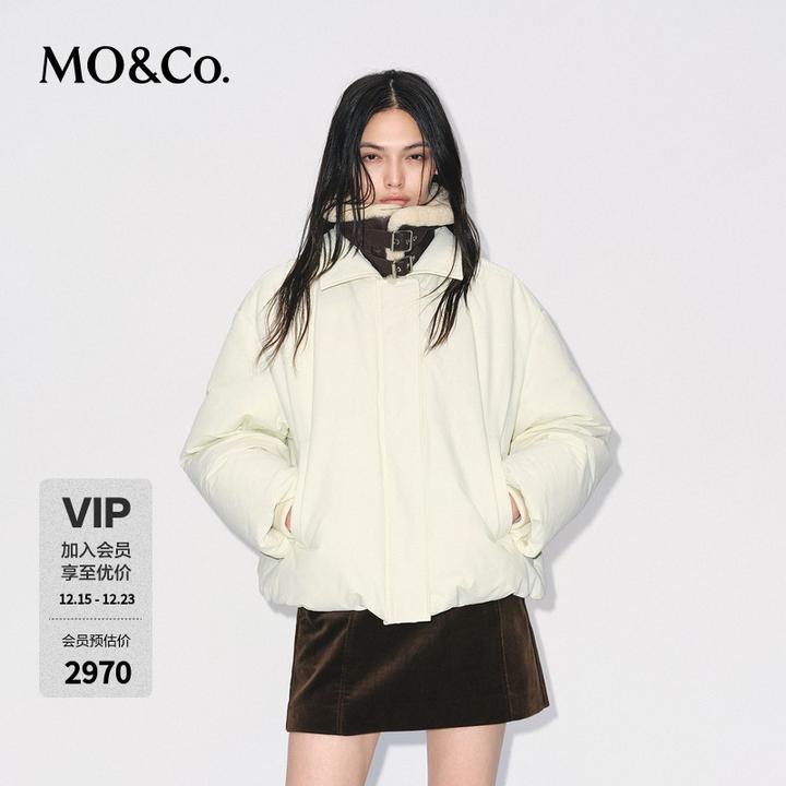 MOCO羽绒服2025冬新品羊毛皮领95绒【轻暖漫游系列】MBE4EIN011