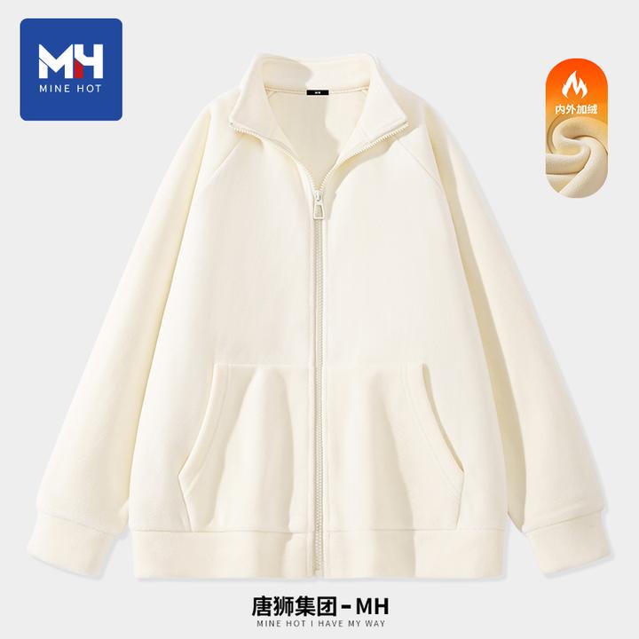 唐狮集团MH摇粒绒外套女2025新款冬季双面加绒中学生冲锋衣内胆H