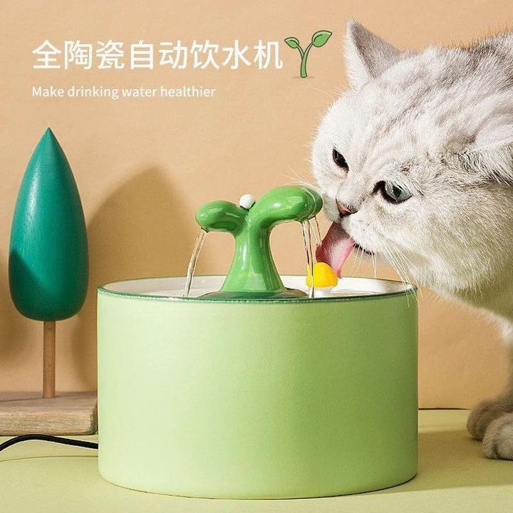 猫咪饮水机静音流动陶瓷宠物饮水器加热恒温自动喂水神器猫咪用品