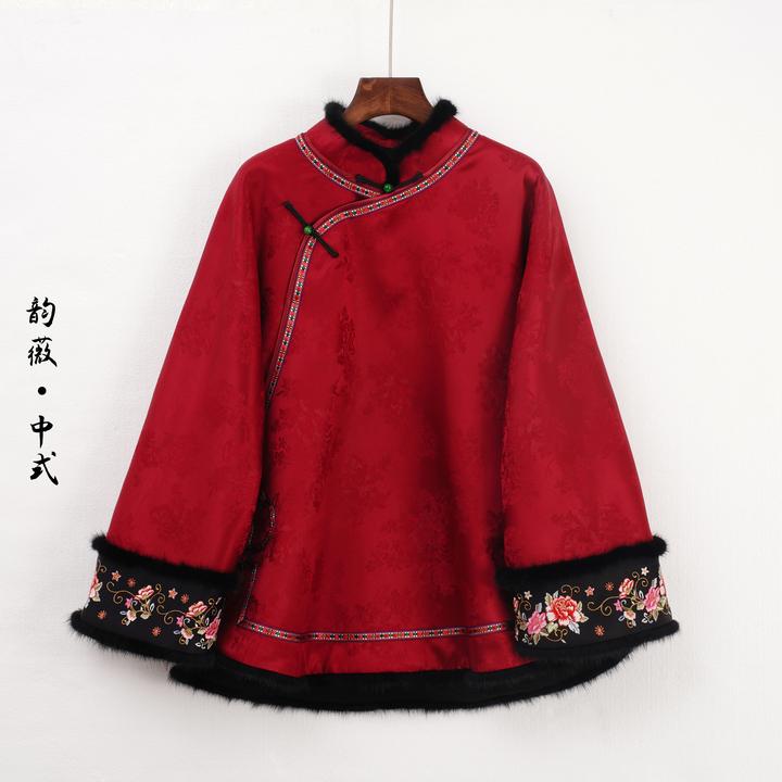 韵薇•中式常规款上衣长袖秋冬新中式日常百搭刺绣国风外搭10450