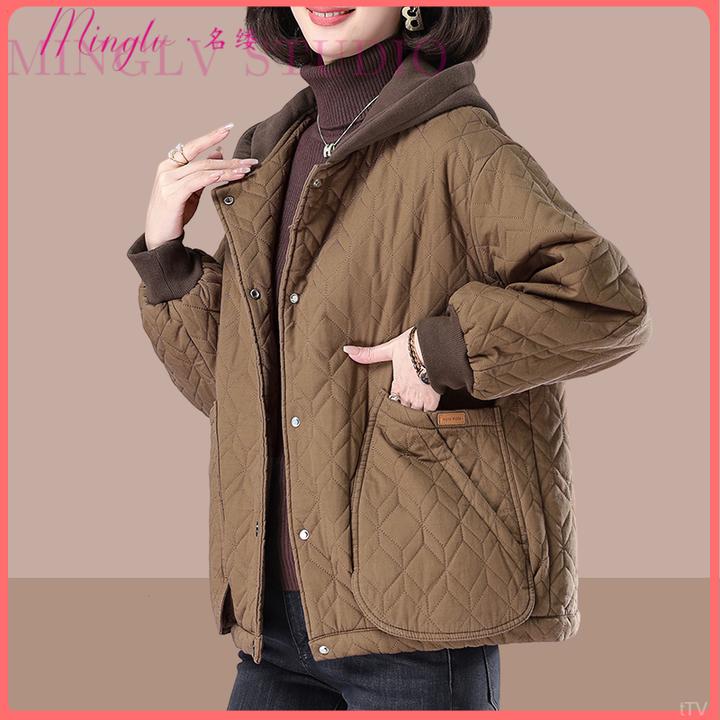 名缕轻奢品牌2026新款冬季设计感宽松高贵加厚连帽高贵棉服外套