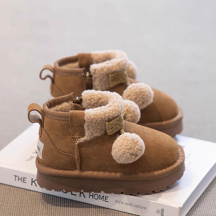 ABC女童雪地靴2024儿童冬季加绒加厚棉鞋中大童防水防滑保暖棉鞋