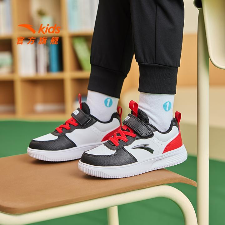 安踏儿童低帮板鞋运动鞋男小童小白鞋春季新款休闲鞋童鞋滑板鞋