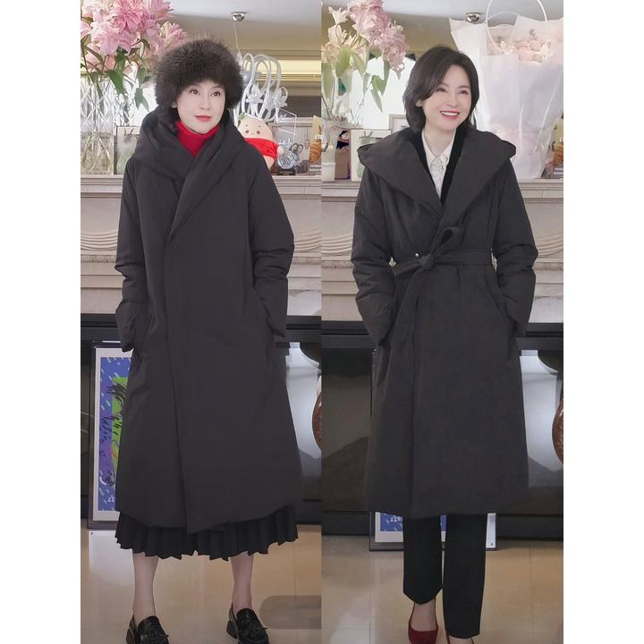 我是摩羯 限量MM黑标鹅绒服 万姿SORONA环保90白鹅绒青果领羽绒服