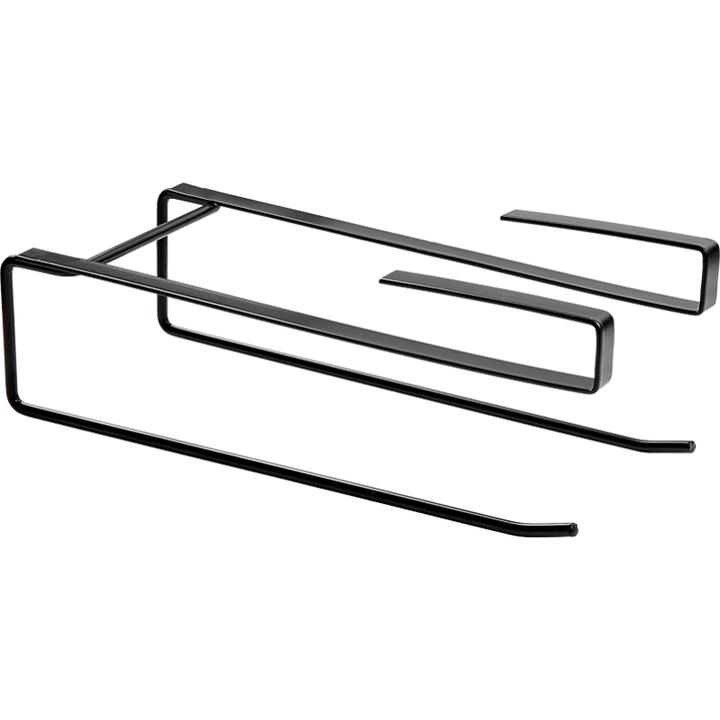 厨房卷纸架橱柜纸巾架免打孔毛巾挂置物架铁艺保鲜膜收纳架壁挂式