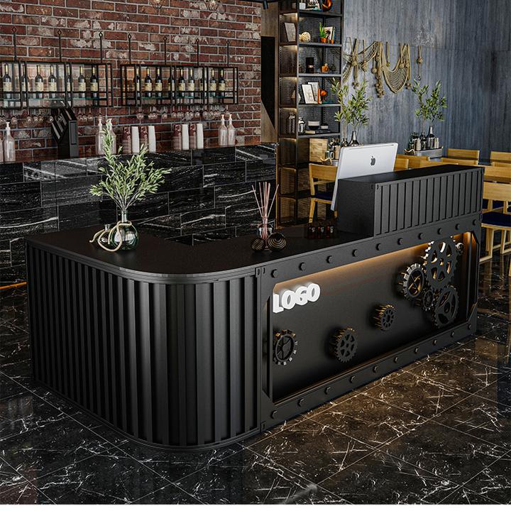 复古工业风咖啡馆酒吧台球健身房前台接待吧台桌收银台饭店烧烤店