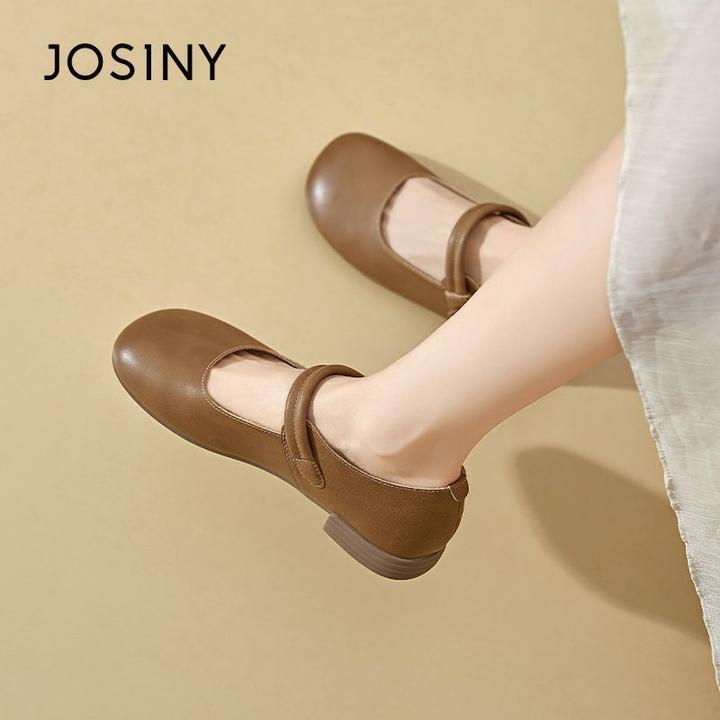 卓诗尼2025春季新款复古玛丽珍女鞋平底小皮鞋学院风百搭女士单鞋